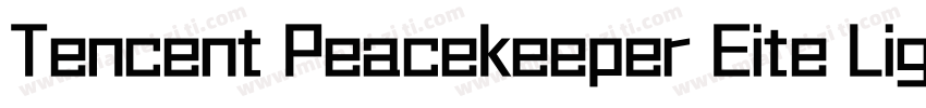 Tencent Peacekeeper Eite Light字体转换